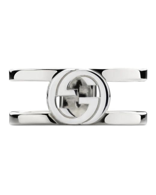 Gucci Metallic Interlocking interlocking g ring aus sterlingsilber_groß 9mm