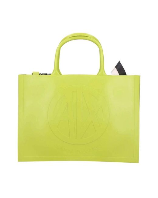 Armani Exchange Yellow Tote Bags