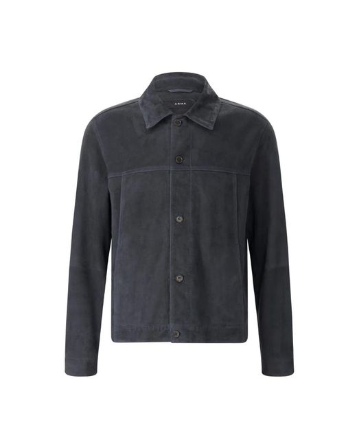 Arma Velour Suede Jacket in het Blue voor heren