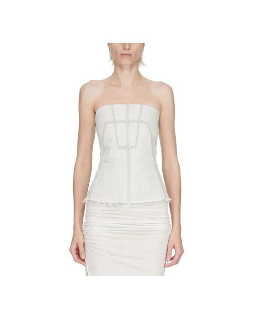 Rick Owens Natural Sleeveless Tops
