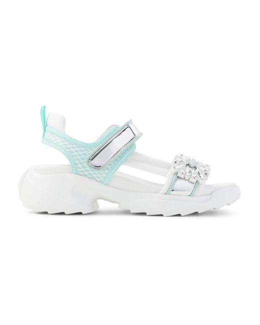 Roger Vivier White Flat Sandals