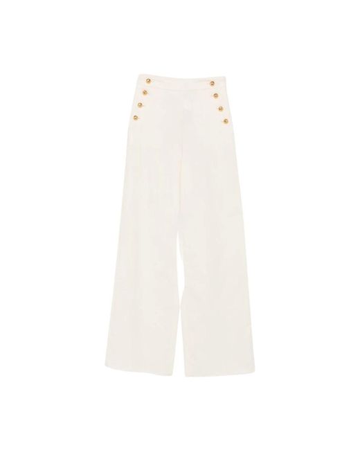 Max Mara Wide Broeken in het White