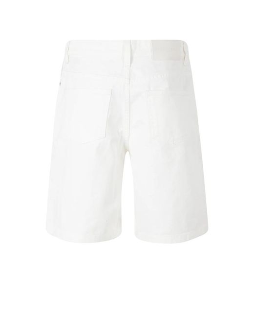 Maison Kitsuné White Denim Shorts