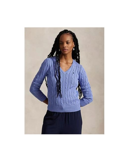 V-Neck Knitwear Polo Ralph Lauren en coloris Blue