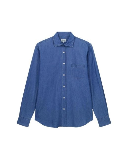 Hartford Blue Denim Shirts for men