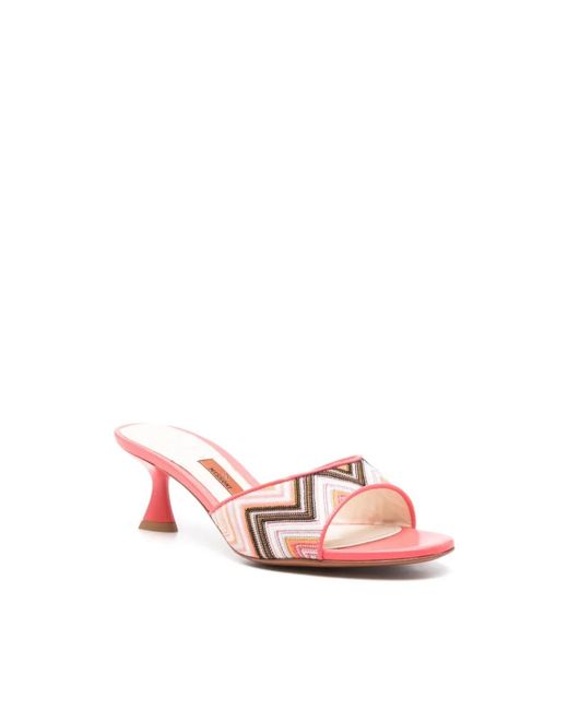 Missoni Pink Heeled Mules