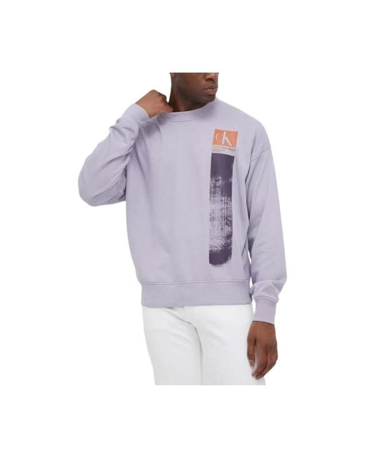 Sweatshirts di Calvin Klein in Purple da Uomo