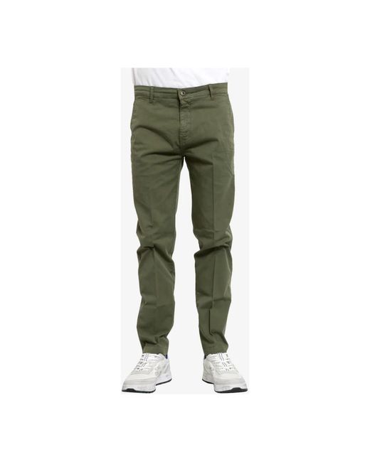 Roy Rogers Broeken ,Groen ,Katoen Groene Katoenen Slim Fit Broek in het Green voor heren