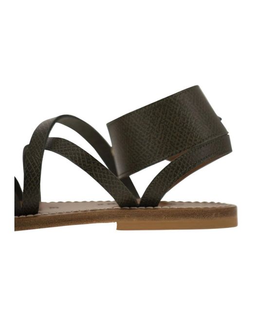 Longchamp Brown Flat sandals