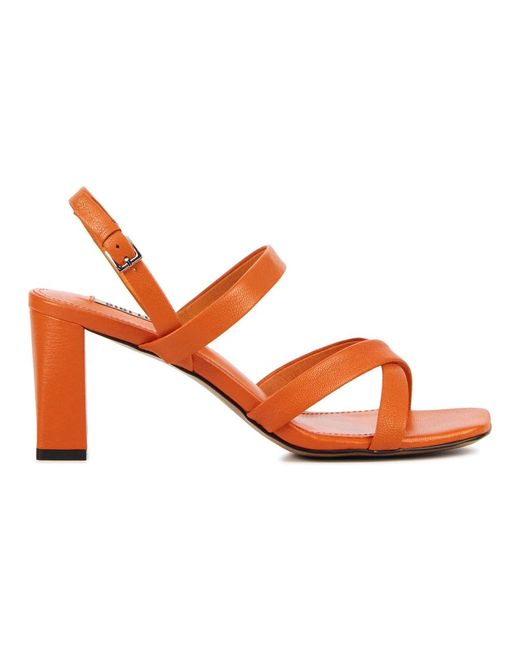 Bibi Lou Orange Leder High Heel Sandalen