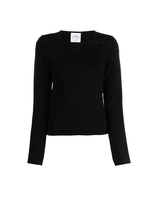 Courreges Black Sweatshirts