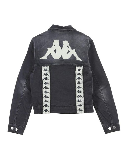 Kappa Jassen ,Zwart ,Katoen Jeans Jacket Banda Boetino in het Black voor heren