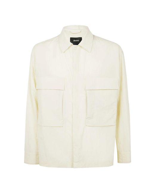 Herno Jassen ,Polyester Laminar Jas in het White voor heren