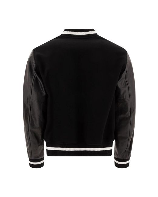 Givenchy Jassen ,Zwart ,Wol 4G Varsity Jacket in het Black voor heren