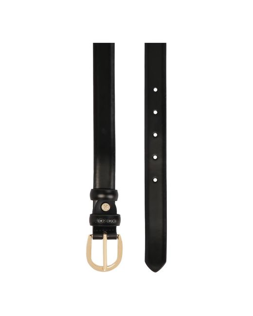 Kazar Accessoires ,Zwart ,Leer Zwarte Leren Riem Met Afgeronde Gesp in het Black