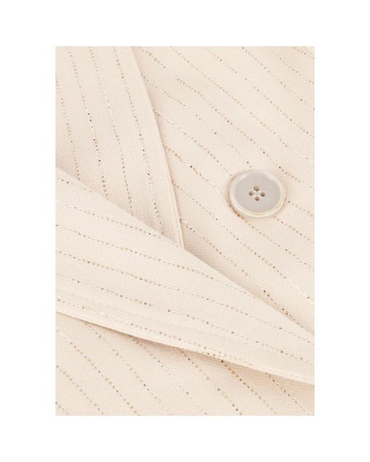Aaiko Jassen ,Elegante Mae Stripe Jas in het Natural