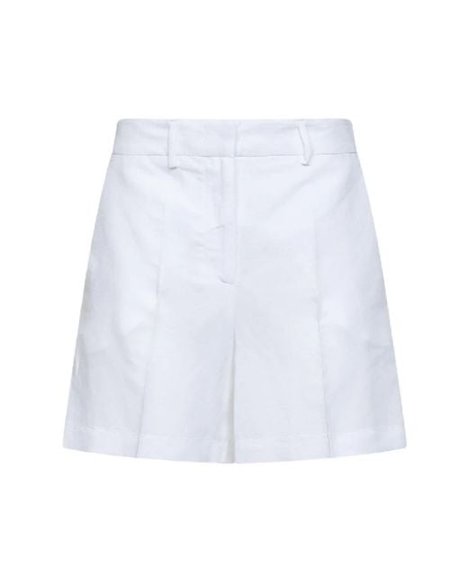 Blanca Vita White Casual Shorts