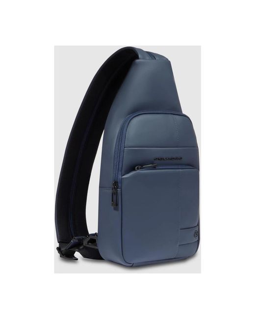 Piquadro Blue Cross Body Bags for men