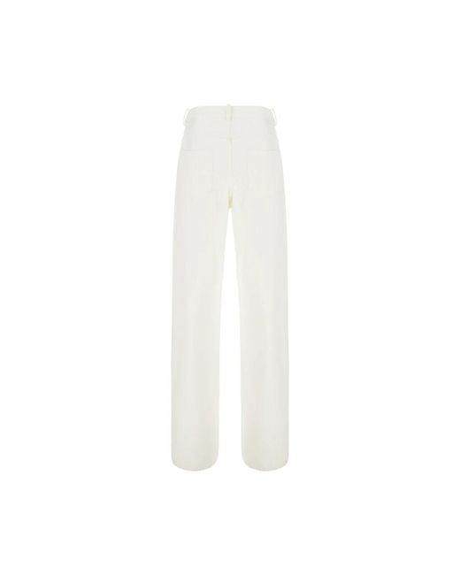 Ann Demeulemeester White Straight Fit Jeans
