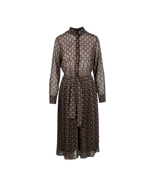 Think! Kleedjes ,Veelkleurig ,Polyester Elegante Damesjurk 100% Polyester in het Brown