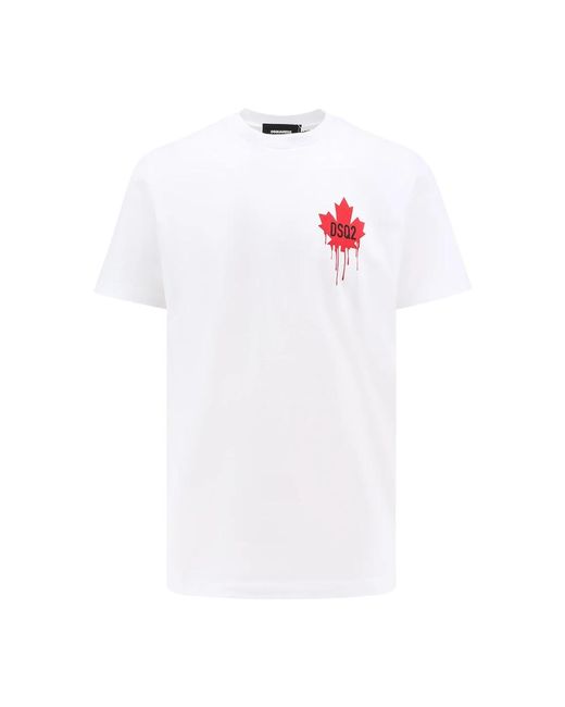 DSquared² Logo print cotton crew-neck t-shirt in White für Herren