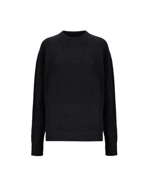Round-Neck Knitwear di Laneus in Black