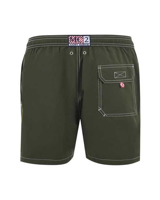 Mc2 Saint Barth Green Casual Shorts for men