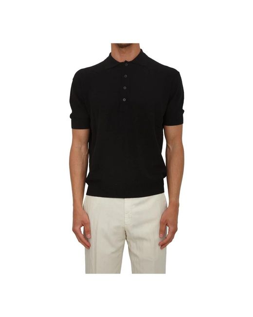 Paolo Pecora Black Polo Shirts for men