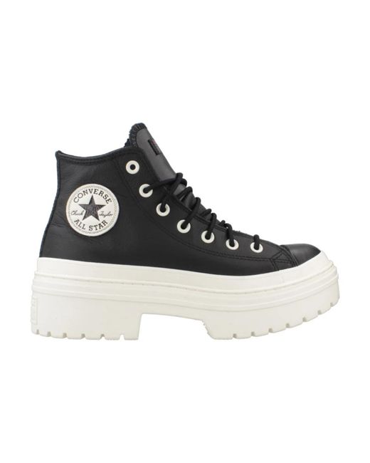 Converse Schoenen ,Zwart ,Sneakers Met Profielzool in het Black