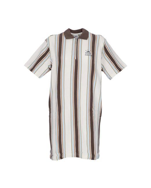 Huf Kleedjes ,Veelkleurig ,Katoen Gestreepte Polo Gebreide Jurk Off in het Multicolor