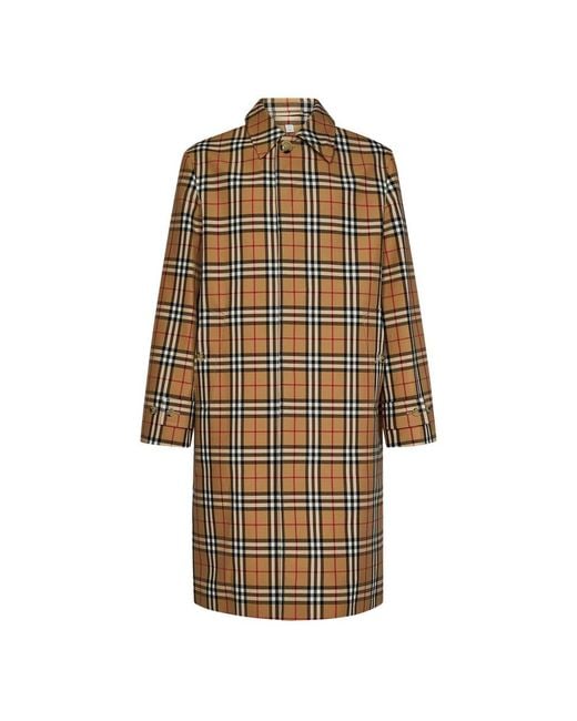 Burberry Brown Single-Breasted Coats for men