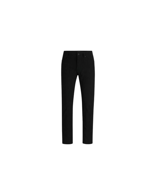 HUGO Black Slim-Fit Trousers for men