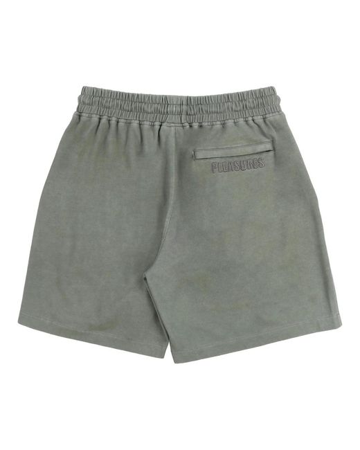 Pleasures Gray Short Shorts for men