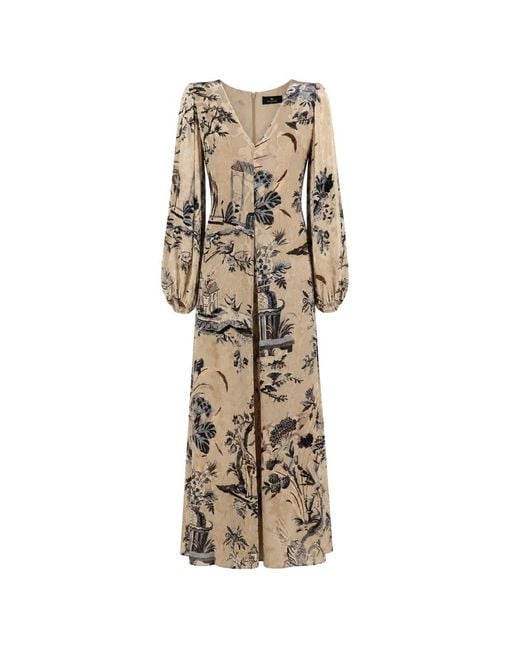 Etro Kleedjes ,Maxi Jurk in het Natural