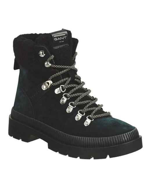 Gant Black Lace-Up Boots
