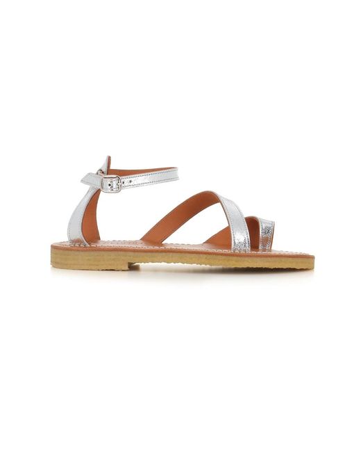 K. Jacques Brown Flat Sandals