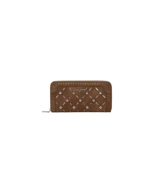 Desigual Brown Beige Polyethylene Wallet