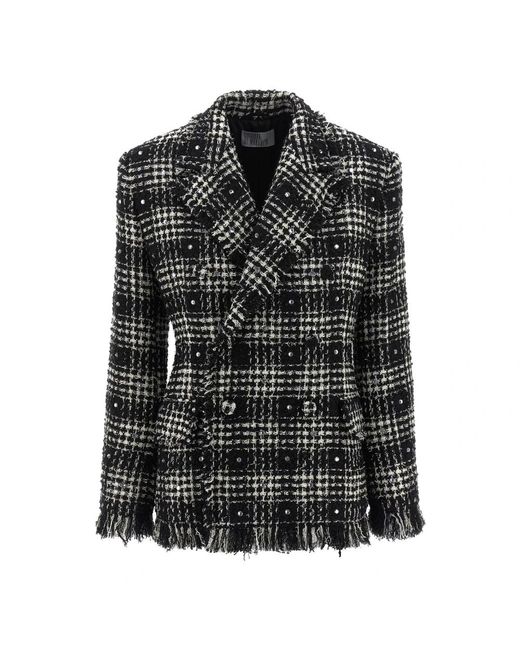 GIUSEPPE DI MORABITO Black Tweed Jackets