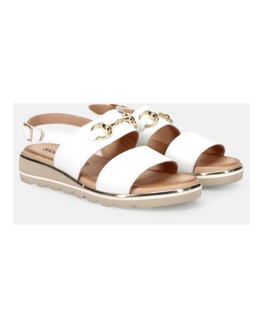 Sangiorgio Metallic Flat Sandals