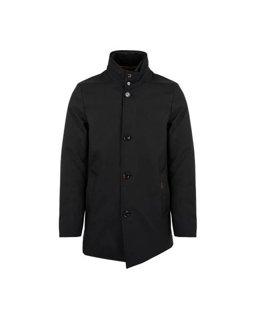Moorer Black Single-Breasted Coats for men
