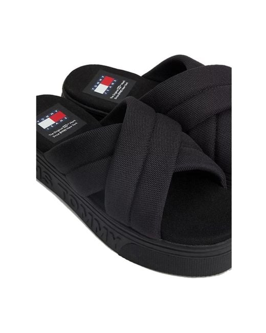 Tommy Hilfiger Black Sliders