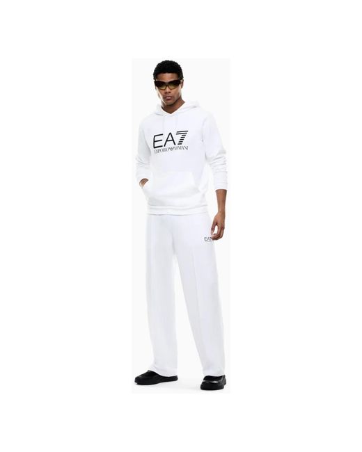 Hoodies EA7 de hombre de color White