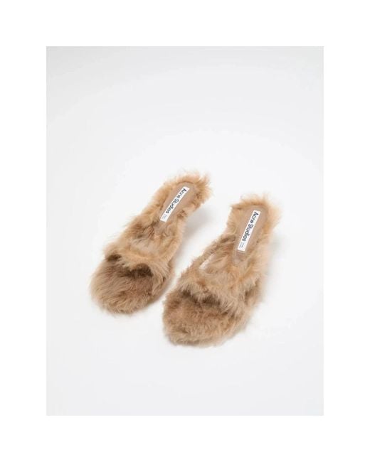 Acne Natural Heeled Mules
