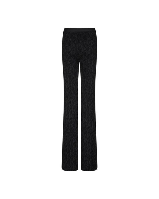 Palm Angels Wide Trousers in het Black