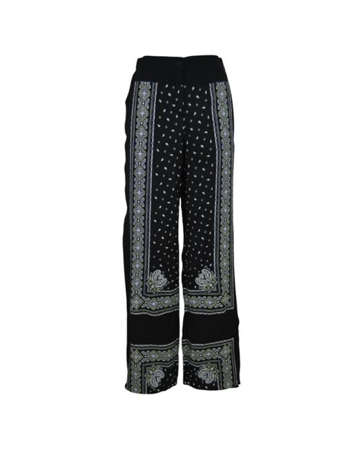 Pinko Gray Wide Trousers
