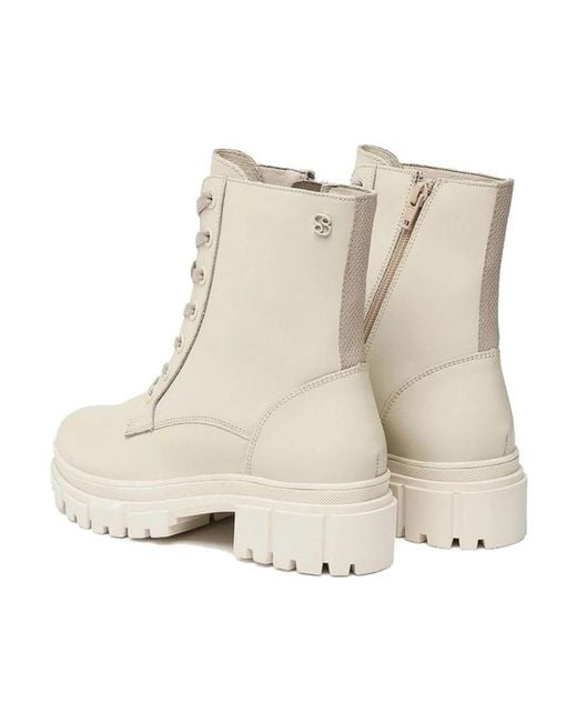 S.oliver Natural Lace-Up Boots