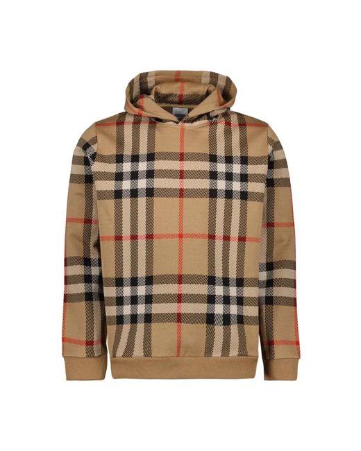 Burberry Karo-print hoodie stilvoller komfort in Brown für Herren
