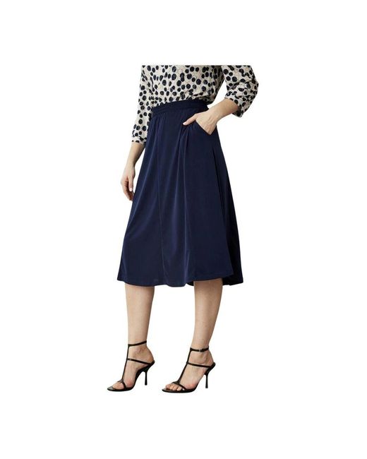 iN FRONT Blue Midi Skirts