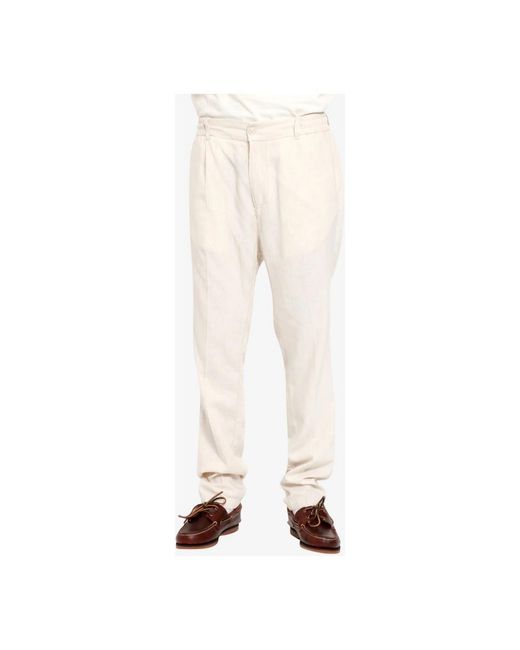 Cruna Linnenmix Broek in het Natural voor heren