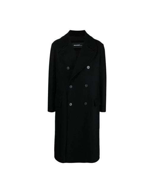 Neil Barrett Black Double-Breasted Coats for men